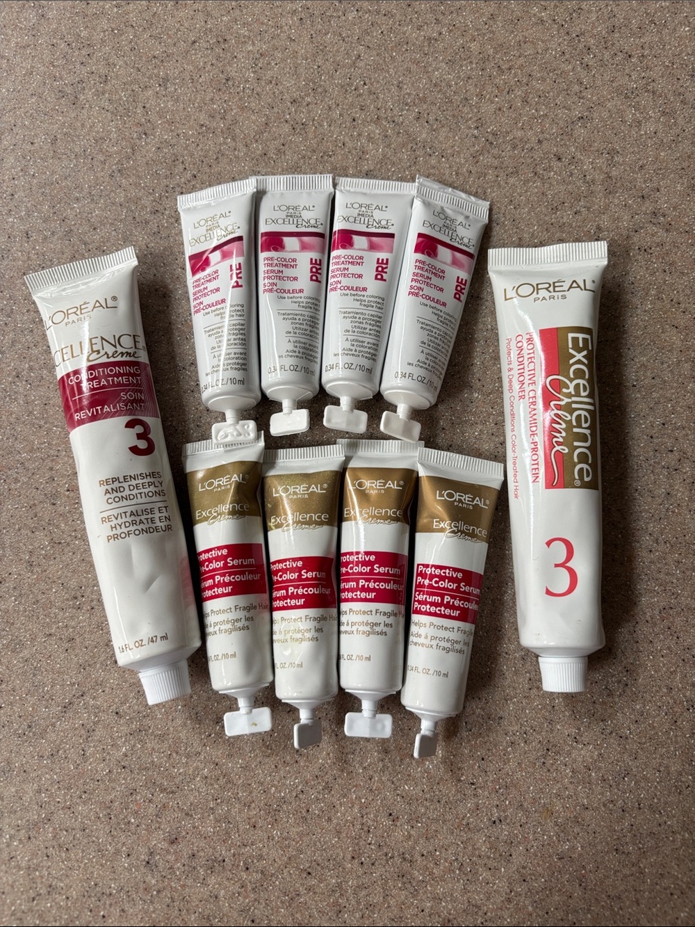 LOREAL PARIS EXCELLENCE Creme Conditioner & Pre-Color Serum LOT